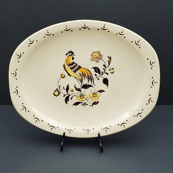 Johnson Bros Sun Up Platter Johnson Brothers Old Granite Sun Up Serving Plate - Picture 1 of 4